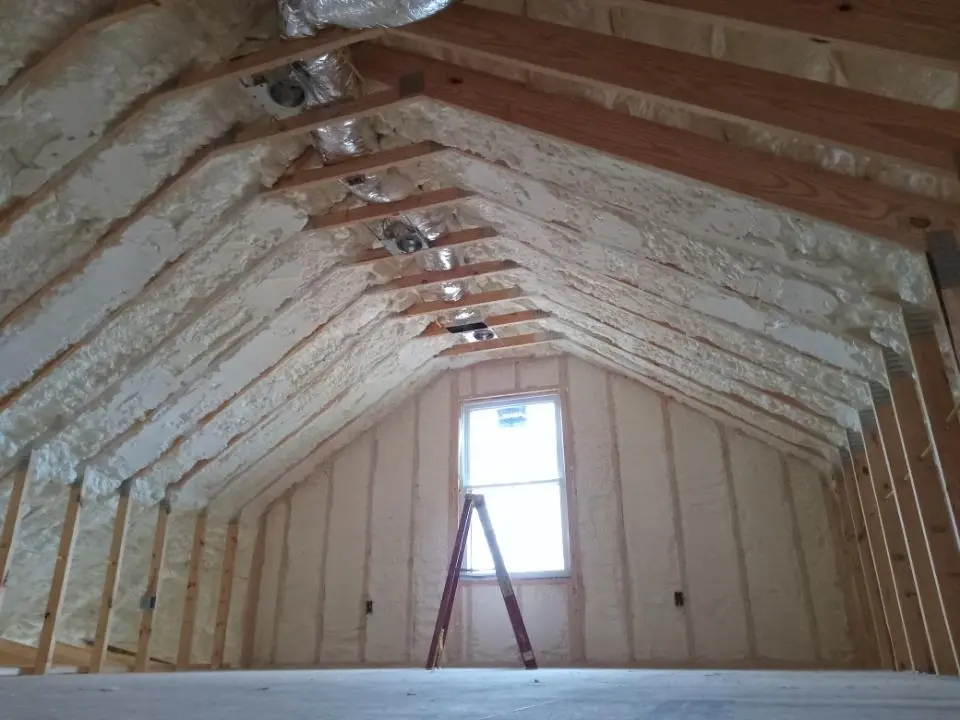 Spray foam roofing application for Crawl Space Insulation project in Campbell